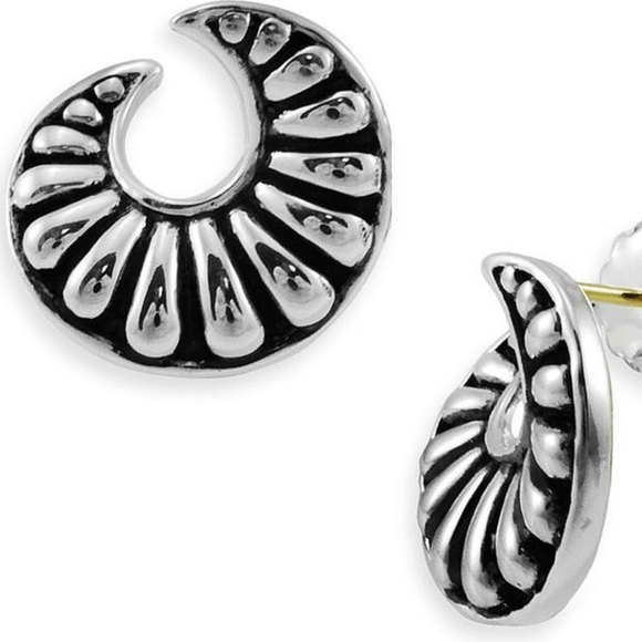 NEW Lagos Silver S/S CHI Round Huggie Earrings